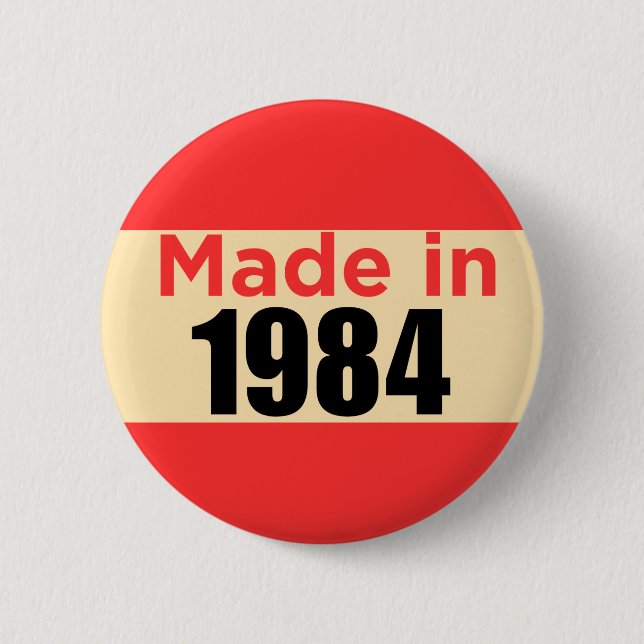 40th birthday pin made in 1984 year of birth retro (Front)