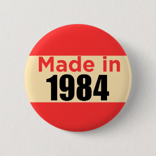 40th birthday pin made in 1984 year of birth retro
