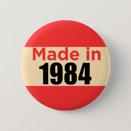 40th birthday pin made in 1984 year of birth retro