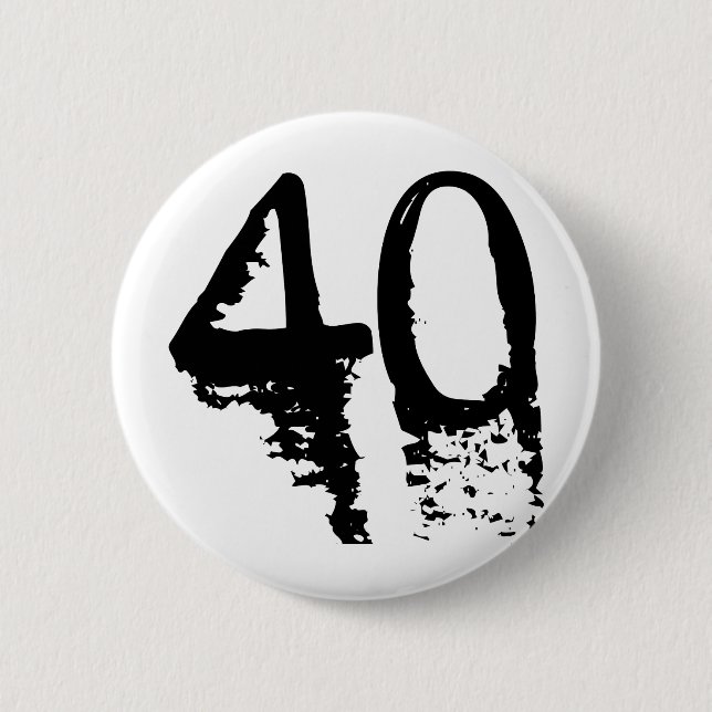 40th Birthday Pinback Button (Front)