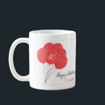 40th birthday pink balloon coffee mug<br><div class="desc">40th birthday pink balloon personalized gift cup for her.  
Perfect to give to a female family member,  such as a daughter,  niece or granddaughter who is turning forty. 
The cup includes space for the name of the birthday girl.</div>