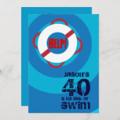 40th Birthday Pool Party Invitation (Front/Back)
