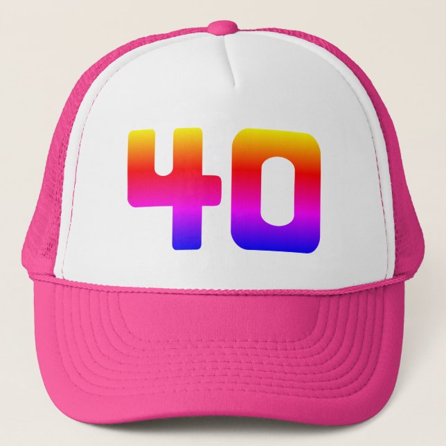 40th Birthday Pride Party Trucker Hat (Front)
