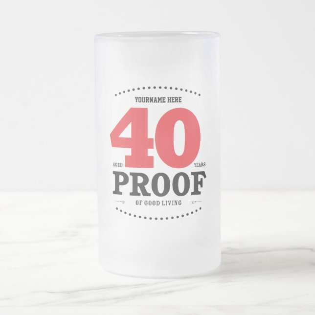 40th Birthday Proof of Good Living - Mug (Center)