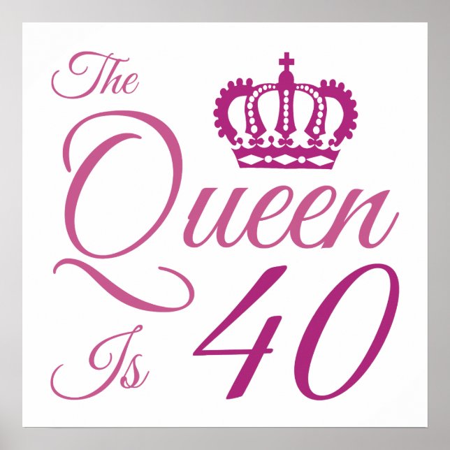 40th Birthday Queen Poster (Front)