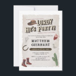 40th Birthday Retro Cowboy Rodeo Party Invitation<br><div class="desc">40th Birthday Weekend Retro Cowboy Boots Party Invitation that you can easily customize for the upcoming fortieth birthday celebration party</div>