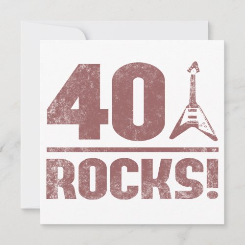 40th Birthday Rocks Card