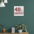 40th Birthday Rocks Poster | Zazzle