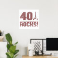 40th Birthday Rocks Poster | Zazzle