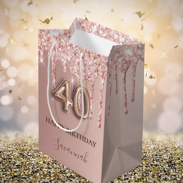 40th birthday on sale gift bag