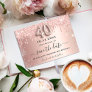 40th birthday rose gold silver glitter drips save the date