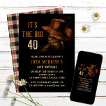40th Birthday Rustic Cowboy Hat and Leather Boots Invitation<br><div class="desc">This design features a pair of leather cowboy boots with hat and your personalized 40th birthday party invitation information below. Personalize by editing the text or delete text in the text boxes #party #invitations #invites #40thbirthday #birthday #birthdayparty #40th #partyinvitations #personalizedinvitations</div>