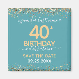 40th Birthday Save the Date Magnet