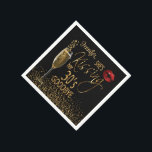 40th Birthday - She's Kissing her 30's Goodbye Napkins<br><div class="desc">40th Birthday Napkins ready for you to personalize. If you need a different Age Number, please contact me "BEFORE" you place your order. ⭐This Product is 100% Customizable. (Except the Gold Script Lettering... you must contact me to change the wording) *****Click on CUSTOMIZE BUTTON to add, delete, move, resize, changed...</div>
