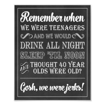 40th Birthday Sign • Cheers And Beers 8 X 10 Print by PuggyPrints at Zazzle