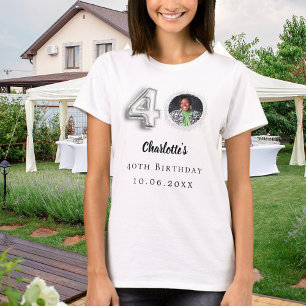 40th birthday silver photo T-Shirt