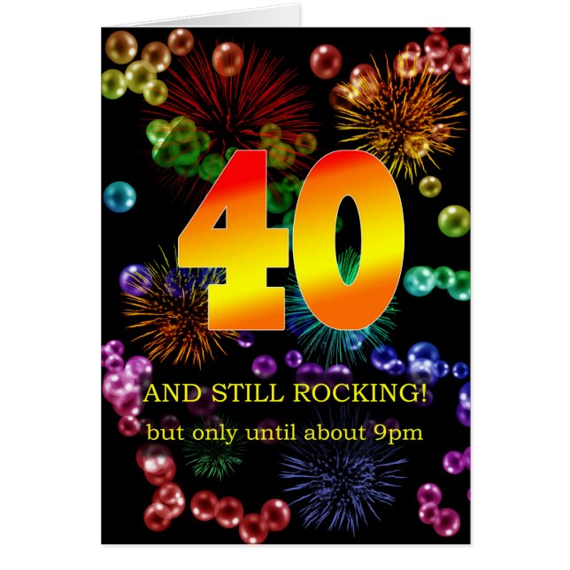 40th Birthday Still Rocking Cards (Front)