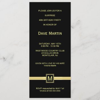 40th Birthday Surprise Party Invitations by SquirrelHugger at Zazzle