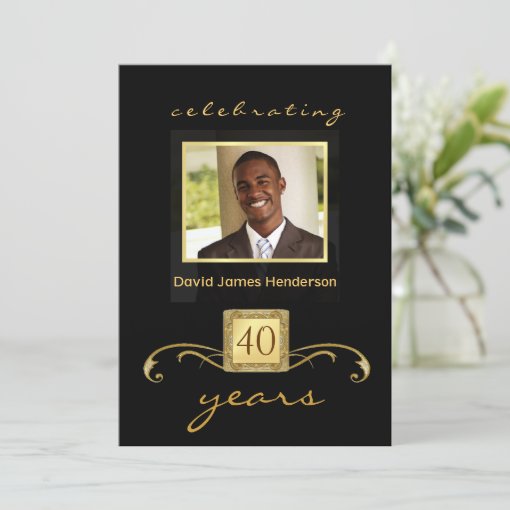 40th Birthday Surprise Party Invitations - Formal | Zazzle