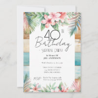 40th Birthday Surprise Party Tropical 