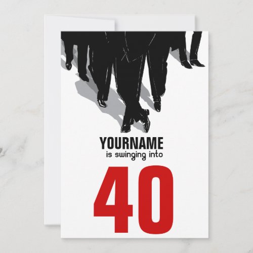 40th Birthday Swingers Rat Pack Party Custom Invites