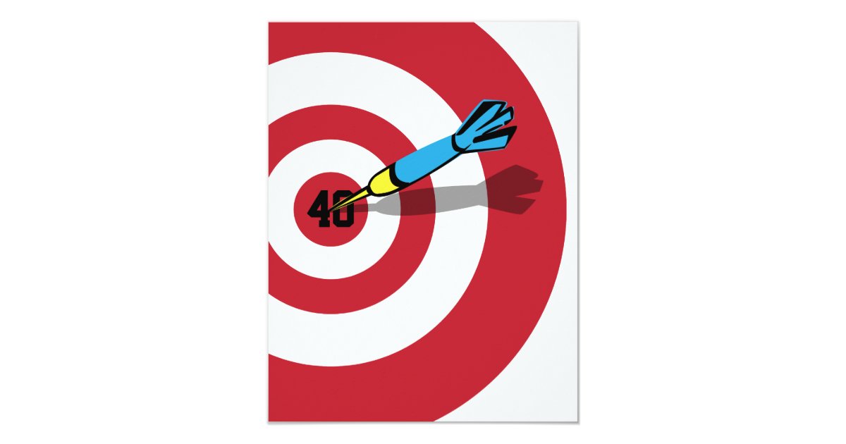  40th  Birthday  Target  Bullseye Invitation Zazzle com