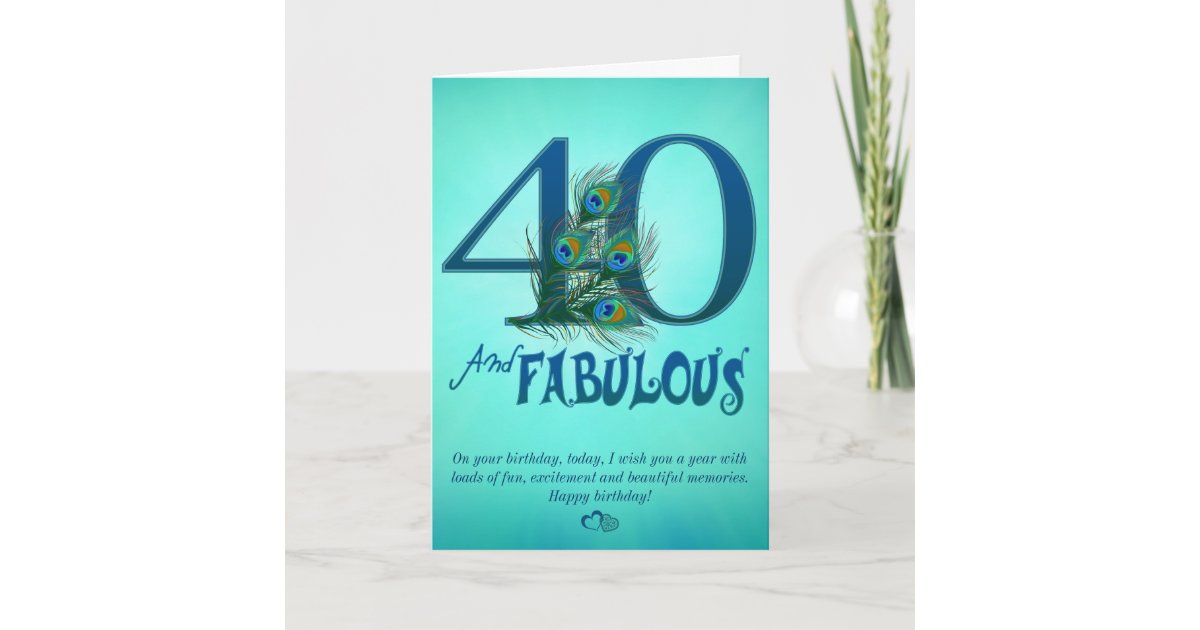 40th Birthday Template Cards Zazzle