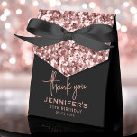 40th Birthday Thank You Rose Gold Glitter Script Favor Boxes<br><div class="desc">Show your appreciation in style with these 40th Birthday Thank You Rose Gold Glitter Script Favor Boxes. Designed with elegant rose gold glitter and a lovely script font, these favor boxes are perfect for making your 40th birthday celebration unforgettable. A beautiful and thoughtful way to thank your guests for sharing...</div>