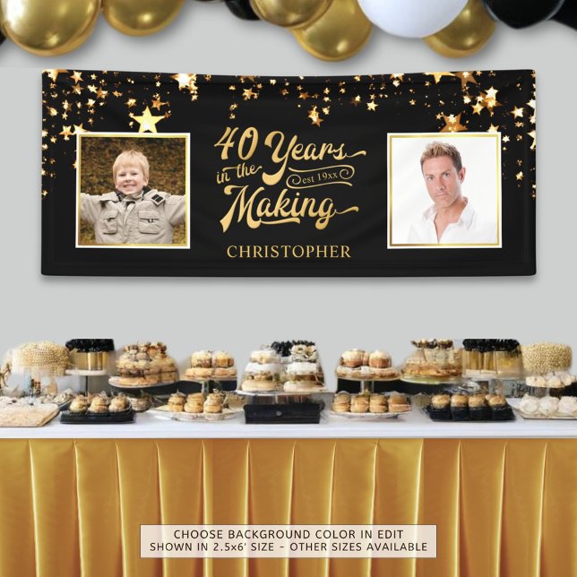40th Birthday Then & Now Stars YEARS IN THE MAKING Banner (Creator Uploaded)