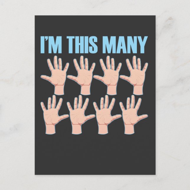 40th Birthday This Many Forty Finger 40 Year Old Postcard (Front)