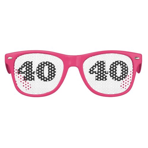 40TH BIRTHDAY THRITY Party PINK Sunglasses