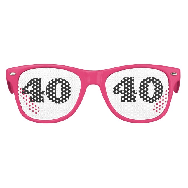 40TH BIRTHDAY THRITY Party PINK Sunglasses (Front)