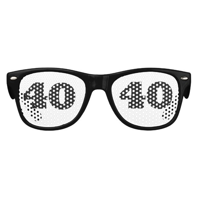 40TH BIRTHDAY THRITY Party PINK Sunglasses (Front)