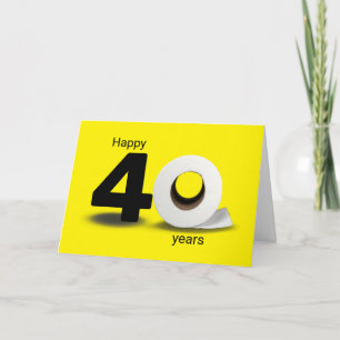40th Birthday Toilet Paper Roll Card