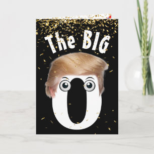 40th Birthday Trump Hair Humor with Confetti Card