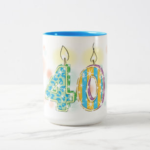 40th Birthday Two-Tone Coffee Mug