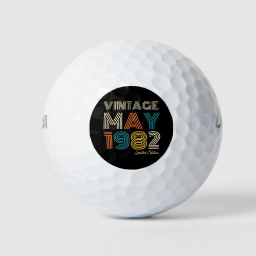 40th Birthday Vintage 1982 Limited Edition Golf Balls