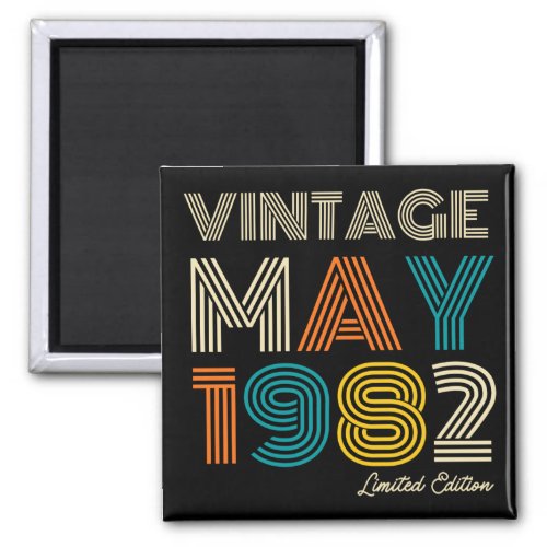40th Birthday Vintage 1982 Limited Edition Magnet