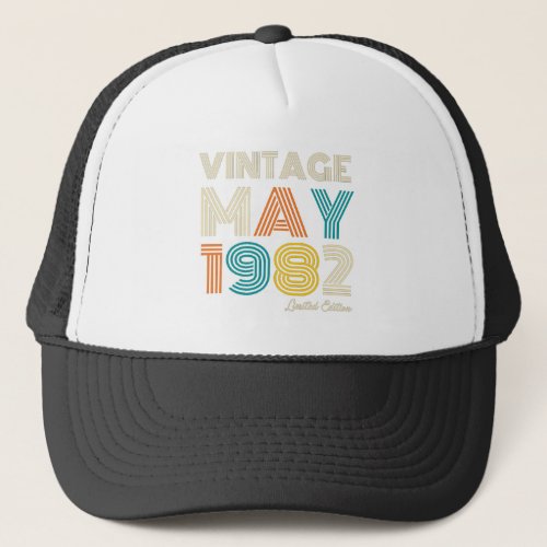 40th Birthday Vintage 1982 Limited Edition Trucker Hat
