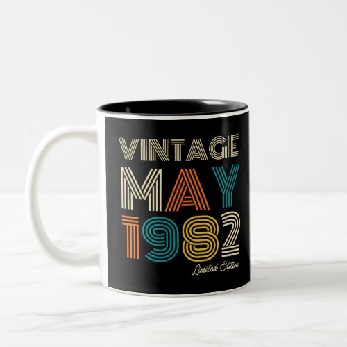 40th Birthday Vintage 1982 Limited Edition Two_Tone Coffee Mug
