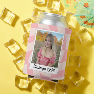 40th Birthday Vintage 1983 Striped Can Cooler