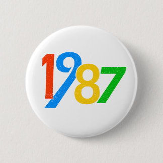 40th Birthday Vintage 1987 – 40 Years Old Funny Bi Button