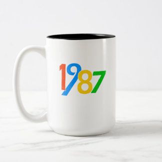 40th Birthday Vintage 1987 – 40 Years Old Funny Bi Two-Tone Coffee Mug