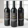 40th Birthday Vintage Black Gold Add Name Year Wine Label