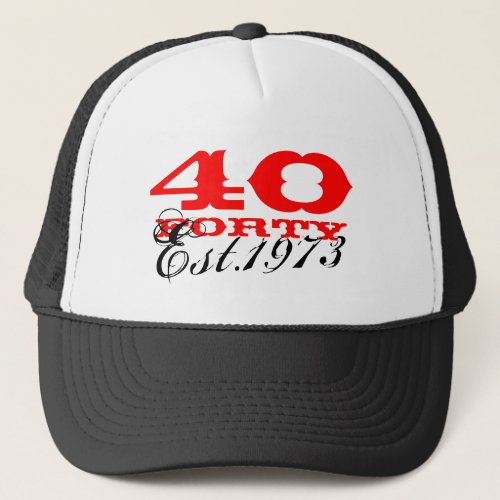 40th Birthday vintage hat  Established 1973