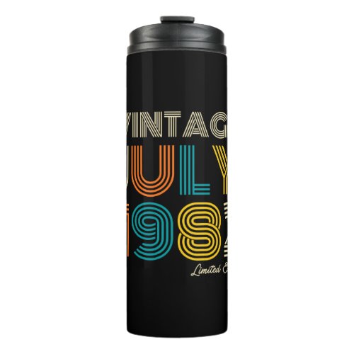 40th Birthday Vintage July 1982 Limited Edition Thermal Tumbler
