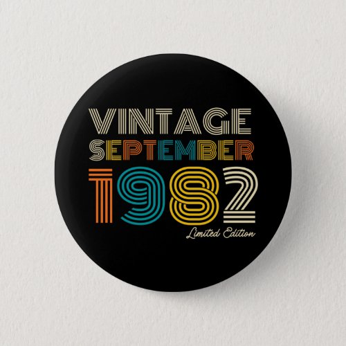 40th Birthday Vintage September 1983 Limited Edtn Button