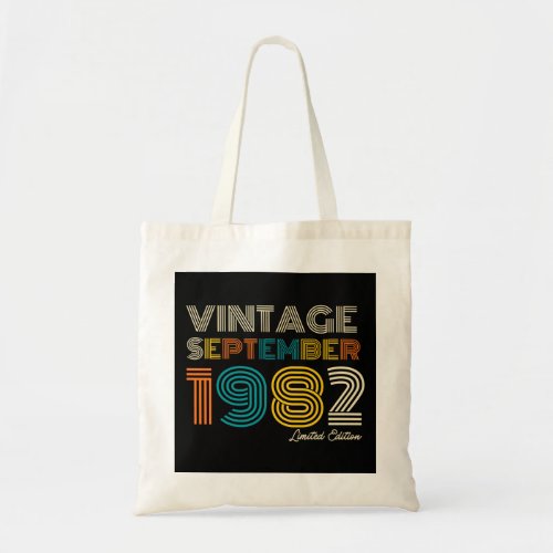 40th Birthday Vintage September 1983 Limited Edtn Tote Bag