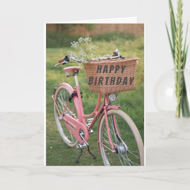 **40th BIRTHDAY** WISHES & A PRETTY COOL BIKE Card (Front)