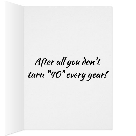 40th BIRTHDAY WISHES FOR HER (Inside (Right))